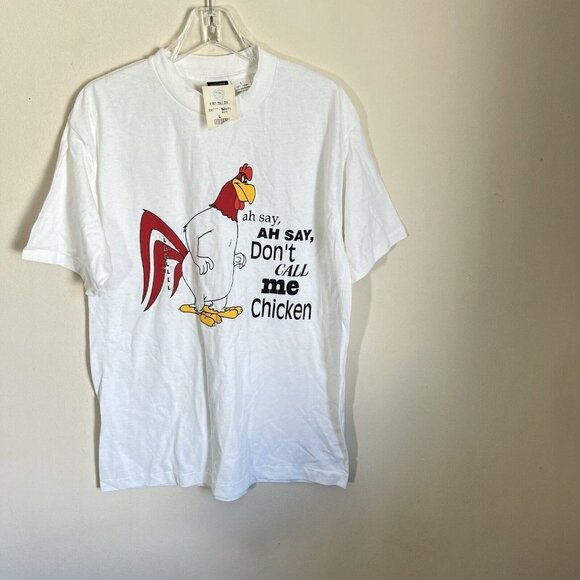 VTG 90’S LOONEY TUNES FOGHORN LEGHORN SIZE L T-SHIRTS Don’t Call Me Chicken New - Picture 2 of 6